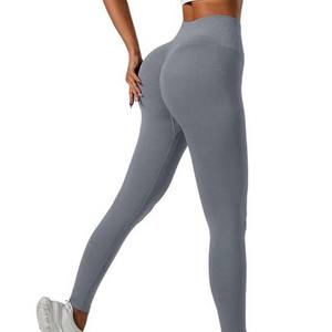 Wholesale Custom Yoga <b>Leggings</b> Ladies Seamless Sport <b>Legging</b> for Gym Use <b>Compression</b> Elastic Waist Yoga <b>Leggings</b> For <b>Women</b> 2025 - Product Image 5