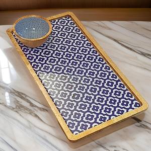 Plateaux décoratifs Art Déco en bois faits à la main pour la décoration de la maison, mariage, multifonctionnels - Product Image 3