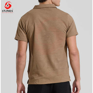 Polo de golf 100% coton pour homme, nouveau t-shirt à manches courtes avec bouton décoratif, taille ample et respirante - Product Image 6