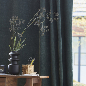 ผ้าม่านลายดอกไม้บริสุทธิ์สำหรับห้องนอนห้องนั่งเล่นผ้าม่านมีม่านห่วงแขวนสำหรับหน้าต่าง - Product Image 6