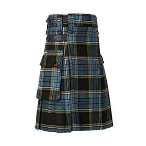 Kilt de Cuero para Hombre, Hecho de Cuero Vacuno, Color Negro, con Botones, Estilo Victory - Product Image 4