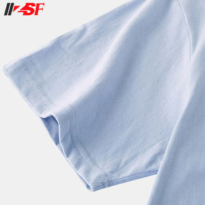 2023 verano hombres Color sólido Casual transpirable secado rápido manga corta Camiseta logotipo personalizado al por mayor - Product Image 2