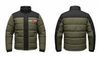 Veste matelassée imperméable et respirante pour homme, avec fermeture éclair, coupe-vent, col montant, logo frontal, style décontracté, pour l'extérieur, fourniture OEM