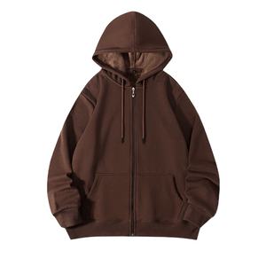 Sweat à capuche pour hommes 100% coton à fermeture éclair complète marque privée vêtements grande taille automne avec logo zippé Option fournisseur de sweats à capuche vierges - Product Image 3