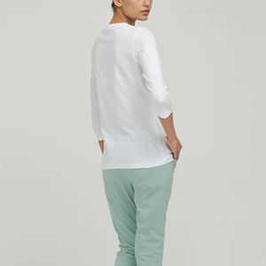 Camisetas de Manga Larga Personalizadas para Mujer, Mezcla de Poliéster/Algodón Ecológica, Antiarrugas, Transpirable, Casual, Moda, Venta al por Mayor, Tallas Grandes - Product Image 5