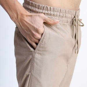 Pantalon de jogging 100% coton personnalisé OEM pour hommes de haute qualité pantalon de gymnastique à taille élastique pantalon de sport de course à pied solide - Product Image 5