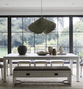 Grand abat-jour en jonc de mer en osier naturel 90cm | Artisanat Tienphong - Product Image 4