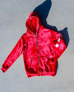 Survêtement unisexe délavé à l'acide avec sweats à capuche zippés Logo personnalisé Ensemble de jogging pour hommes Techniques imprimées - Product Image 4