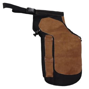 Chaps de fermeur professionnels de qualité supérieure en cuir véritable avec fermeture à boucle pour le marquage des chevaux, le toilettage et l'équitation - Product Image 6