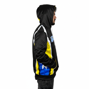 Sweat-shirt à capuche personnalisé avec logo sublimé, 100% coton polyester, manches longues, imprimé, surdimensionné, basiques pour hommes - Product Image 3