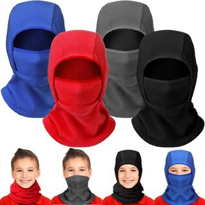 4 ชิ้น หน้ากากคลุมหน้าสำหรับเด็กฤดูหนาวแบบ unisex กันลมได้ ผลิตจากผ้าสแปนเด็กซ์/โพลีเอสเตอร์ สำหรับปั่นจักรยาน - Product Image 1