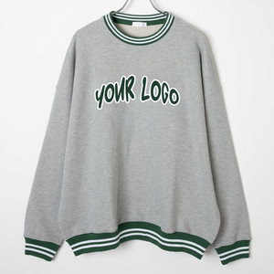 เสื้อสเวตเตอร์คอกลมสำหรับผู้หญิงเสื้อสวมหัวมีฮู้ดโอเวอร์ไซส์ผ้าคอตตอนพิมพ์ลายหน้าจอออกแบบได้ตามต้องการ - Product Image 4