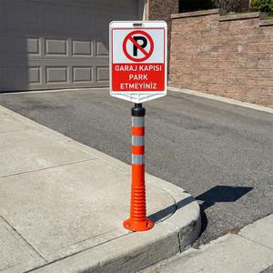 Équipement de stationnement : Ensemble de délimiteurs de porte de garage avec panneau d'avertissement - Interdiction de stationnement - Product Image 2