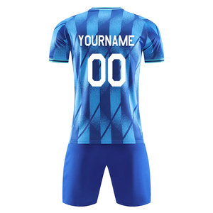 Ensemble de maillots de football personnalisés OEM 2025 pour équipes de club européennes, couleur personnalisée, légers, séchage rapide, 100 % polyester - Product Image 3