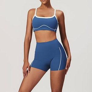 Diseñador de lujo de las mujeres 2025 Eco-Friendly Yoga Gear transpirable Fitness Shorts Logo frontal bajo cierre elástico sólido lavado - Product Image 2