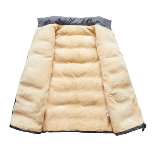 Gilet d'hiver léger en toile avec fermeture éclair intégrale, chaud, compressible, sans manches, en duvet régulier - Product Image 3