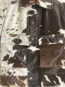 Dernière conception de veste en cuir de vachette naturelle à la mode pour hommes Vestes en fourrure respirante pour hommes avec logo personnalisé imprimé - Product Image 4