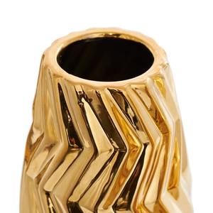 Designer <b>Gold</b> Metal Vase <b>Set</b> With Geometric Texture For Hotel Lobby Office Reception And Premium Interior Decor From India - Product Image 2