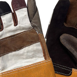 Direct Factory Sale Low Price <b>Rigger</b> Working <b>Gloves</b> Rubberized Cuff Heavy Duty Cowhide Split Leather Safety Work <b>Gloves</b> - Product Image 6