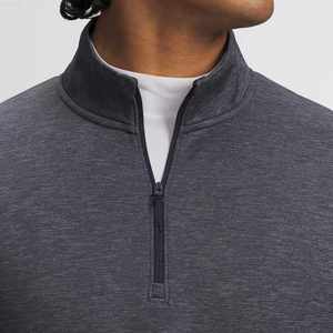 T-shirt à manches longues pour homme de haute qualité, coupe ajustée, fermeture éclair sur le devant, logo personnalisé, entraînement, séchage rapide, t-shirt de course - Product Image 6