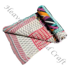 Kantha <b>Quilt</b> Gudari Kantha <b>Quilt</b> Gudari Hot Selling Wholesale Gold Supplier GD2186 Handmade Kantha <b>Quilt</b> Cotton Printed <b>Indian</b> - Product Image 4