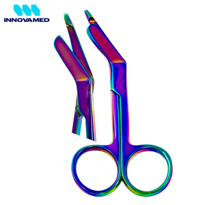 Ciseaux à pansements manuels multicolores arc-en-ciel de 3,5 cm, renouvelables, certifiés ISO13485, chirurgicaux hospitaliers INNOVAMED - Product Image 4