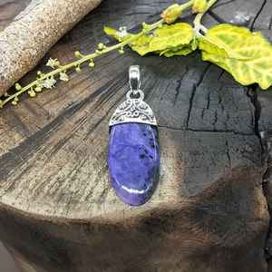 Boho Style 925 Sterling Silver Charoite Gemstone Pendentif Bijoux Fins Faits À La Main pour Femmes Cadeau De Mariage - Product Image 2