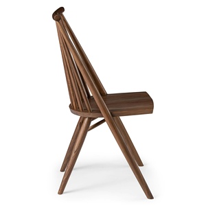 Chaise de salle à manger Debi en bois massif couleur noyer, réglable en hauteur, écologique, design minimaliste pour intérieur, maison, villa - Product Image 4