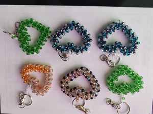 Porte-clés en forme de cœur perlé - Product Image 2