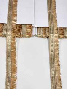 Recorte de encaje dorado para ropa de boda Lentejuelas Cinta decorativa Telas de encaje - Product Image 4