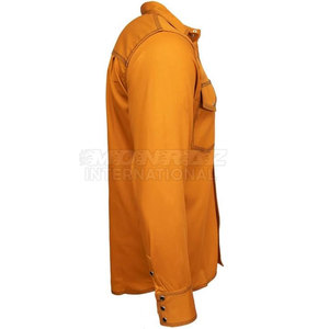Duty Flame Resistant Waterproof Breathable <b>Welding</b> FR <b>Shirt</b> 100% Cotton FR Workwear Men Long Sleeve Heavy - Product Image 6