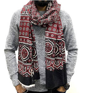 Bufanda Ajrak con patrones tradicionales Tela de algodón bordada Bufanda Ajrak perfecta para uso diario - Product Image 1