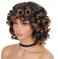 Super pas cher de haute qualité Bouncy Pixie perruque de cheveux bruts sans colle Full HD dentelle cuticule alignées extensions de cheveux humains perruques bouclées