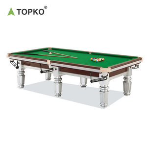 Tablero de fibra media de alta calidad TOPKO, mesa de billar doméstica para sala de juegos, mesa de billar de tela verde - Product Image 6