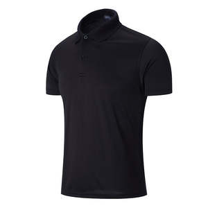 Camisas de Manga Corta de Algodón de Punto con Logotipo Bordado Personalizado de Alta Calidad, Antiarrugas, para Hombres, Uniformes de Negocios - Product Image 4