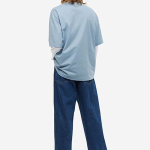 Camiseta de hombre de gran tamaño de algodón 100% pesado 280gsm-320gsm rápido personalizado, Camiseta de punto de poliéster/material de algodón - Product Image 5