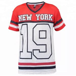 Por encargo de los hombres camisetas de fútbol al por mayor bordado de fútbol americano Jersey Spandex poliéster tela uniforme de fútbol - Product Image 3