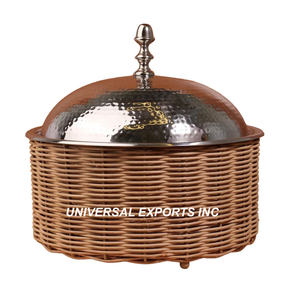 หม้อไฟสแตนเลสทรงกลมแบบคลาสสิก ทำด้วยมือ วางบนโต๊ะอาหาร ขายดี หรูหรา เป็นมิตรกับสิ่งแวดล้อม ใช้สำหรับอุ่นอาหาร - Product Image 6