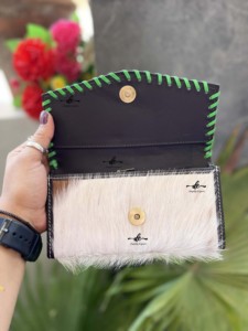 Portefeuille en cuir de vachette occidentale à usages multiples pour femmes, étui de téléphone avec pochette usinée à la main, nouvel arrivage - Product Image 3