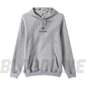 Sudadera con Capucha Roja Bloodline, Unisex, Corte Regular, Color Sólido, Logotipo Frontal, Bolsillo, Ropa Casual de Invierno, 100% Algodón, Estilo Hip Hop - Product Image 3