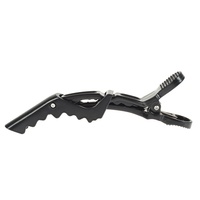 6 pièces noir mat Crocodile outils d'extension de cheveux Salon pince de coiffure en plastique pince à griffes Barrette section de cheveux pinces de maintien
