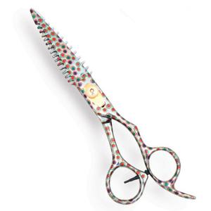 Tijeras profesionales de peluquería en color personalizado, hechas con acero inoxidable de alta calidad, tijeras para uso en salón fabricadas por Life Care. - Product Image 5