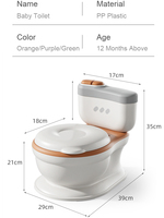 Chaise de toilette réaliste pour bébé avec design antidérapant, rangement pour lingettes, couleur et logo personnalisables pour l'apprentissage de la propreté des bébés