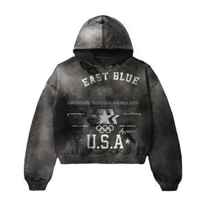 2025 nuevas sudaderas con capucha estampadas para hombres de la mejor calidad, sudaderas con capucha térmicas OEM para hombres, sudaderas con capucha de algodón estampadas con lavado ácido personalizadas más vendidas - Product Image 4