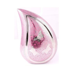 Diseño en forma de lágrima, las últimas urnas de cremación de plata, modernas, perfectas para cenizas de adultos, textura en relieve artesanal - Product Image 6