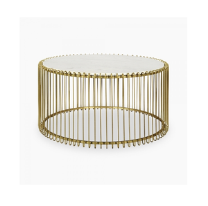 Table moderne au design unique Table de meubles de salle à manger Table cylindrique en laiton pieds et objet design avec vente produit - Product Image 4