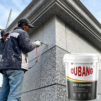 Cat Semprot Pelapis Cair Akrilik Dekoratif untuk Dinding Eksterior Tampilan Batu Tiruan dengan Ketahanan Cuaca