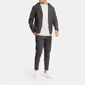 Wholesale Blank Sweatsuit Zip Up Hoodie and Sweatpants Sets Tracksuit for <b>Men</b> Lightweight Performance Tracksuits for <b>Mens</b> - Product Image 3