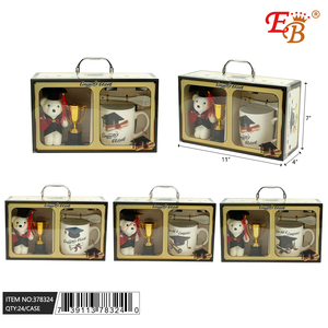24pcs/<b>set</b> 11"x4"x7" Bear Graduation <b>Mug</b> Personal Gift <b>Set</b> Model 378324 - Product Image 1