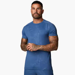 100% T-shirt en coton biologique pour hommes Jersey respirant Style de rue motif à carreaux Logo personnalisé à la mode pour les activités de plein air - Product Image 1